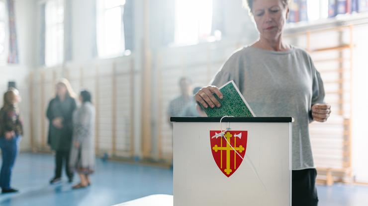 En som stemmer ved kirkevalget